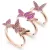 Swarovski Női gyűrű szett nemesacél Roségold kristály MP-Lilia pillangó 60 (19.1 mm Ø)