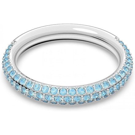 Swarovski Női gyűrű Fém ezüst kristály kék kő-víz 60 (19.1 mm Ø)