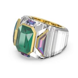   Swarovski Női gyűrű Cocktailring Fém arany kristály Chroma EMER zöld 52 (16.5 mm Ø)