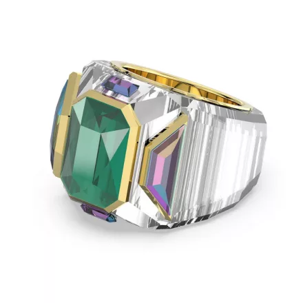 Swarovski Női gyűrű Cocktailring Fém arany kristály Chroma EMER zöld 52 (16.5 mm Ø)