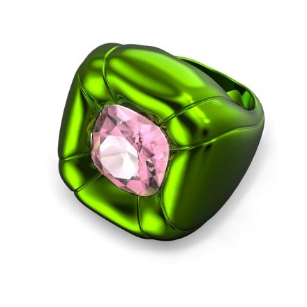 Swarovski Női gyűrű nemesacél kristály DULCIS zöld-rózsaszín 58 (18.4 mm Ø)