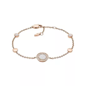   Fossil Női karkötő nemesacél Roségold cirkónia JF03264791