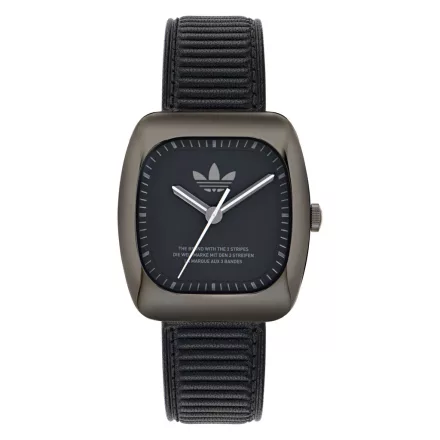 Adidas Unisex férfi női óra RETRO WAVE egy bőr fekete AOSY24527