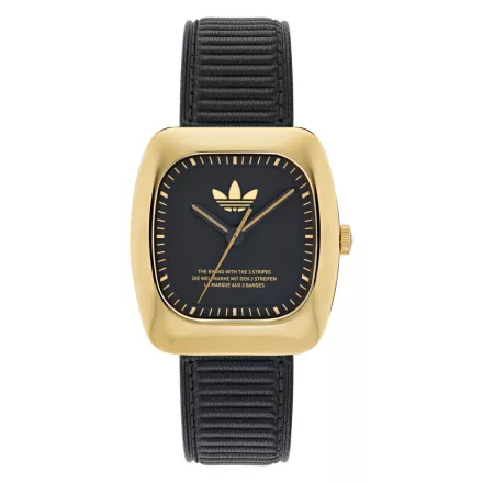 Adidas Unisex férfi női óra RETRO WAVE egy bőr fekete AOSY24528