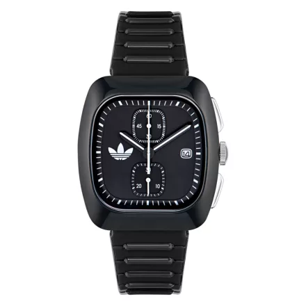 Adidas Unisex férfi női óra RETRO WAVE kettő CHRONO fekete AOSY24533