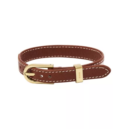 Fossil Női karkötő nemesacél arany bőr barna JF04368710