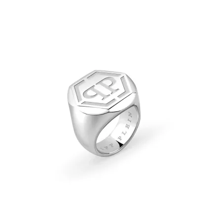 Philipp Plein férfi gyűrű nemesacél ezüst EDGE PJPEA01R 66 (21.0 mm Ø)