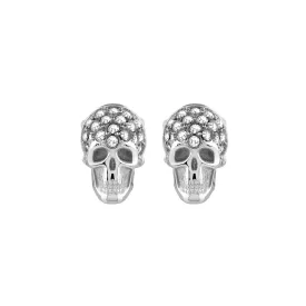   Philipp Plein Unisex férfi női fülbevaló ékszer nemesacél ezüst ENIGMA PJOEA16EU