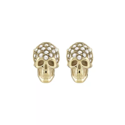 Philipp Plein Unisex férfi női fülbevaló ékszer nemesacél arany ENIGMA PJOEA17EU