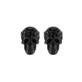   Philipp Plein Unisex férfi női fülbevaló ékszer nemesacél fekete ENIGMA PJOEA18EU