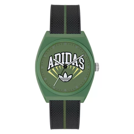 Adidas Unisex férfi női óra PROJECT kettő műanyag zöld fekete AOST25036