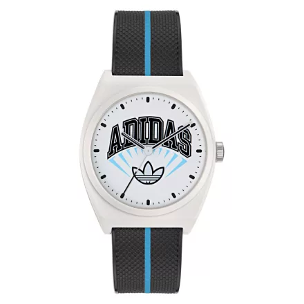 Adidas Unisex férfi női óra PROJECT kettő műanyag fehér fekete AOST25038
