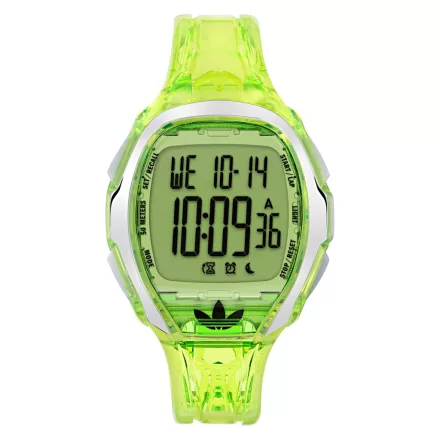 Adidas Unisex férfi női óra Athletics egy műanyag zöld átlátszó AOFH25005