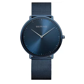   Bering Unisex férfi női óra karóra Ultra-vékony kék - 15739-397 nemesacél