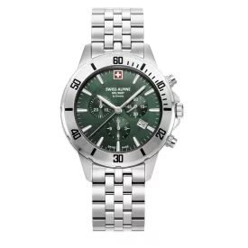   Swiss Alpine Military férfi óra analóg Kronográf 7024.9134SAM nemesacél