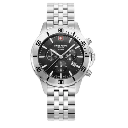 Swiss Alpine Military férfi óra analóg Kronográf 7024.9137SAM nemesacél