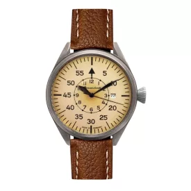   Aristo férfi Messerschmitt óra Fliegeruhr ME-43Vintage-2 bőr