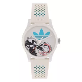   Adidas Unisex férfi női óra kártya három fehér AOSY26013