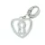 Fossil nyaklánc kiegészítő Charms JF87590040 szív zár Zyrkonia