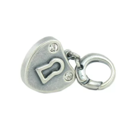 Fossil nyaklánc kiegészítő Charms JF88012040 szív Schlüsselloch strasszos