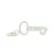 Fossil nyaklánc kiegészítő Charms JF00031710 Schlüssel arany strasszos