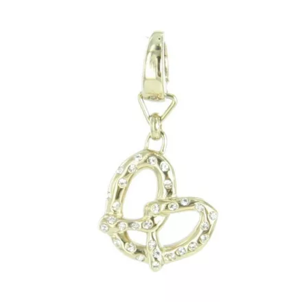 Fossil nyaklánc kiegészítő Charms JF00303710 Brezel arany strasszos