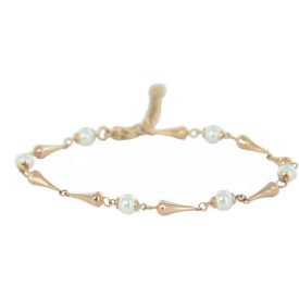 Skagen Női karkötő rózsa arany gyöngy JBSR032