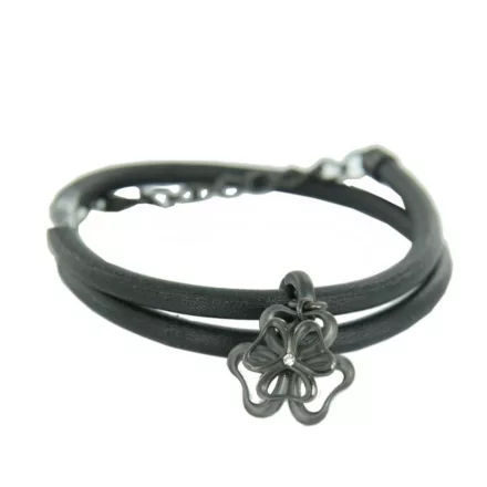 Skagen Női karkötő bőr zweireihig fekete Blume JBM0019