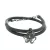 Skagen Női karkötő bőr zweireihig fekete Blume JBM0019