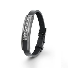   s.Oliver ékszer férfi karkötő bőr nemesacél SO1011/1 - 455251