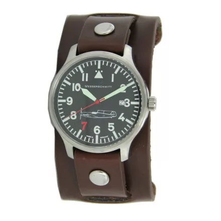 Aristo férfi Messerschmitt óra Fliegeruhr Unterlederb. 'Rote 7' Ref. 109-42R7