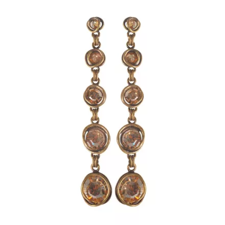 Konplott fülbevaló ékszer EuroWire Sparkle Twist bézs