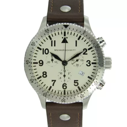 Aristo férfi Messerschmitt óra Kronográf Fliegeruhr ME-5030BEIGE