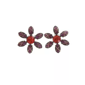   Konplott fülbevaló ékszer Psychodahlia rot / narancssárga klein