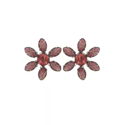 Konplott fülbevaló ékszer Psychodahlia rot / rózsaszín klein