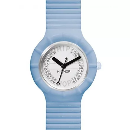 Hip Hop óra karóra Silikonuhr köves kicsi HWU0387 cyan