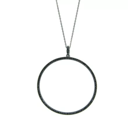 Kurshuni nyaklánc ékszer Lánc Torus ezüst fekete BL197C-2