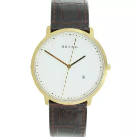   Bering férfi óra karóra vékony klasszikus - 11139-534 bőr kroko