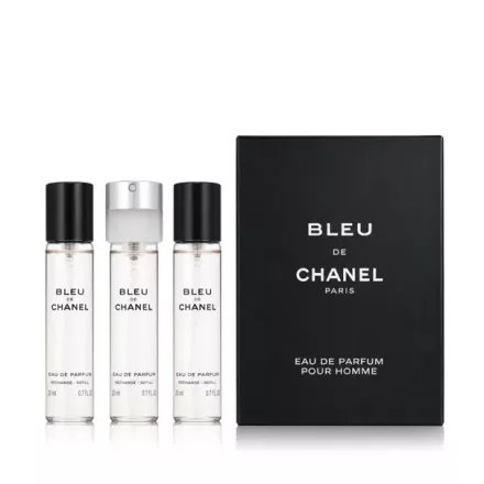 Chanel Bleu de Chanel Refill 3x 20 ml EDP parfüm férfiaknak 60 ml