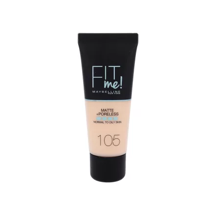 Maybelline Fit Me! Matte + Poreless alapozó 105 Natural Ivory nőknek 30 ml