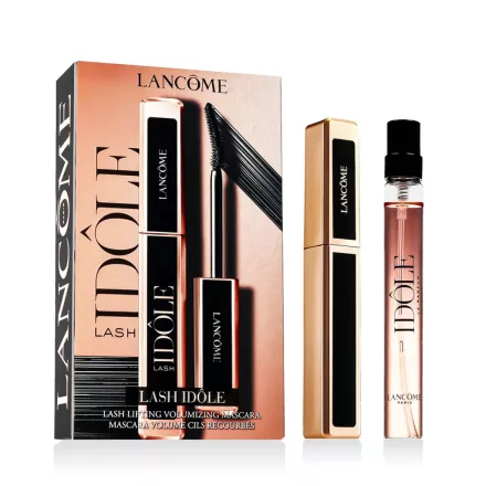 Lancôme Idole Lash szempillaspirál 01 Glossy Black nőknek 8 ml ajándékszett