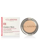 Clarins Ombre Skin Intense Color Powder Eyeshadow szemhéjfesték 01 Matte Ivory nőknek 1,5 g