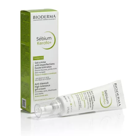 BIODERMA Sébium Kerato+ Anti-Blemish High Tolerance Gel-Cream nappali arckrém nőknek 30 ml