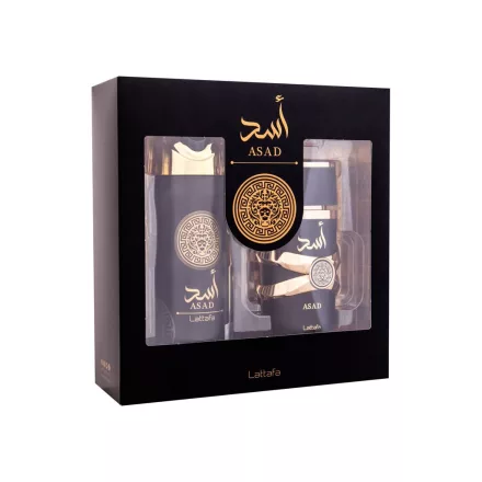 Lattafa Asad EDP parfüm férfiaknak 100 ml ajándékszett