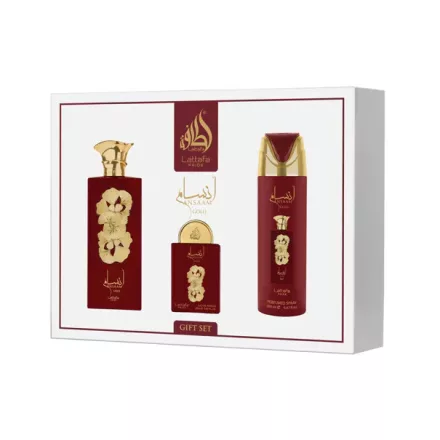 Lattafa Pride Ansaam Gold EDP parfüm nőknek 100 ml ajándékszett