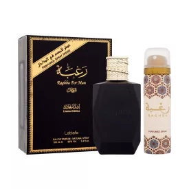 Lattafa Raghba EDP parfüm férfiaknak 100 ml ajándékszett