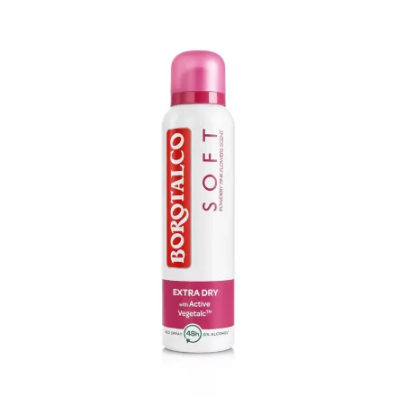 Borotalco Soft Talc and Pink Flowers Scent Deo Spray 48H dezodor 150 ml