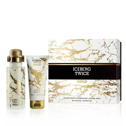 Iceberg Twice Gold EDT parfüm férfiaknak 125 ml ajándékszett