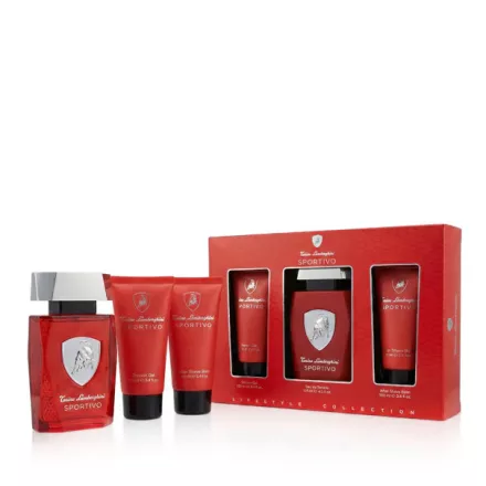 Lamborghini Sportivo EDT parfüm férfiaknak 125 ml ajándékszett
