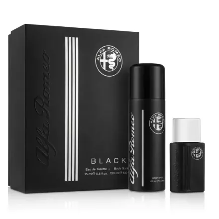 Alfa Romeo Black EDT parfüm férfiaknak 15 ml ajándékszett